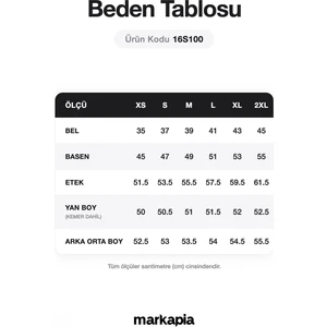 Markapia Blue White Kadın Jean Etek Diz Üstü
