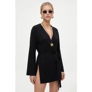 Kadın Briana Ultra Soft Siyah Kimono