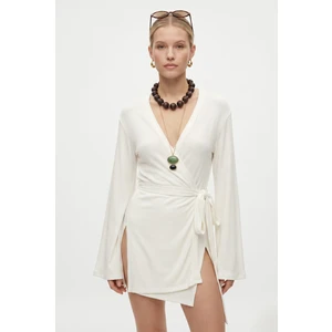 Kadın Briana Ultra Soft Ekru Kimono