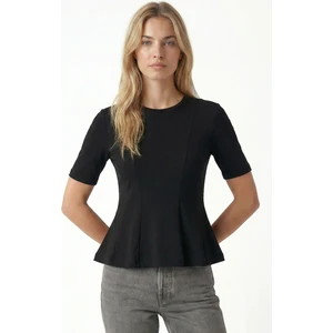 Kadın Ella Siyah Peplum Bluz