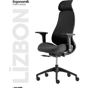 Karr Office Lizbon Ergonomik Çalışma Koltuğu - Siyah