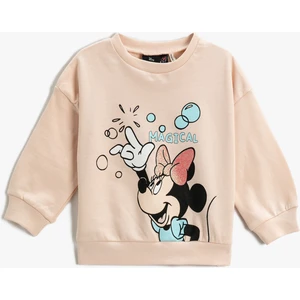 Minnie Mouse Baskılı Lisanslı Sweatshirt Pamuklu