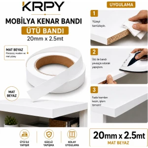 Mobilya Kenar Bandı Mat Beyaz