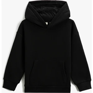 Basic Kapüşonlu Sweat Kanguru Cepli Şardonlu