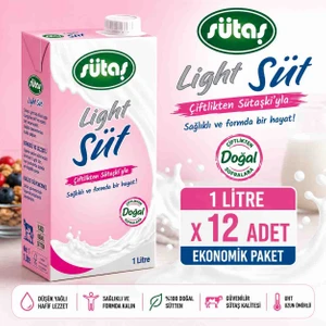 Liğht Süt 1lt x 12 Adet
