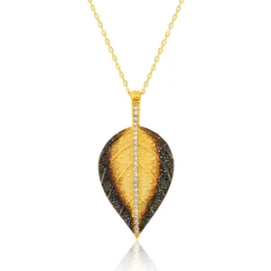 Inure Jewelry Gümüş Yaprak Bayan Kolye