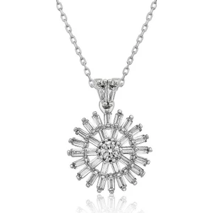 Inure Jewelry Gümüş Baget Taşlı Bayan Kolye