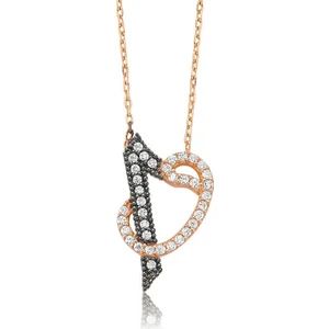 Inure Jewelry Gümüş Elif Vav Bayan Kolye