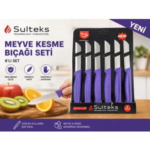 Meyve & Sebze Bıçağı 6lı Çelik Paslanmaz