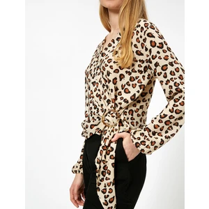 Leopar Desenli Bluz