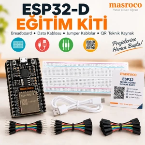 ESP ESP32-D DevKitC V4 38 Pin Eğitim Kiti (Lehimli, Siyah PCB)