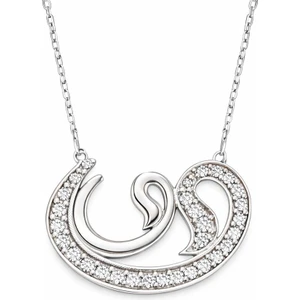 Inure Jewelry Gümüş Vav Bayan Kolye