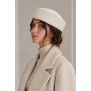 Klh Studio Dept. Heritage Wool Pillbox Şapka - Krem