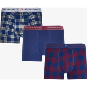 Erkek Oldtown Ekoseli 3'lü Boxer
