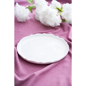 Nirvana Yuvarlak Sunum Tabak - 22 cm - Beyaz