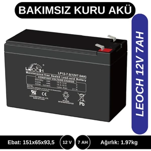 LEOCH 12V 7AH KURU TİP AKÜ