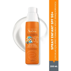 Çocuk Sprey Güneş Kremi SPF 50+ Vücut için Yüksek Koruma Sağlayan Hassas Güneş Kremi 200 ml