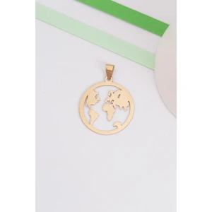 Bayar Gold 14 Ayar Altın Dünya Kolye Ucu 2 cm