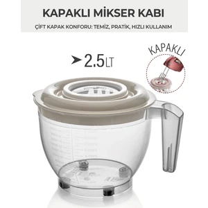 Follow Me Kapaklı Mikser Kabı 2,5lt