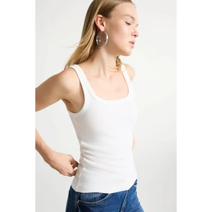 Slim Fit Basic Yuvarlak Yaka Fitilli Atlet E5539AX26AU