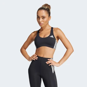 Powerreact Train Medium Support 3 Stripes Kadın Siyah Antrenman Bra.-