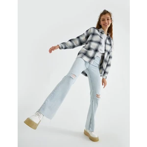 İspanyol Paça Kot Pantolon