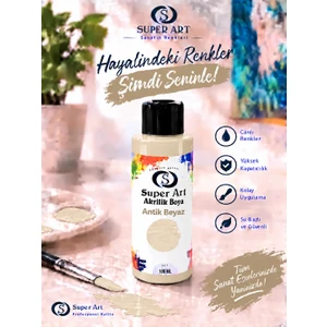 Super Art Akrilik Boya Antik Beyaz 100 ml