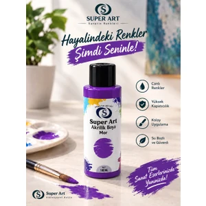 Super Art Superart Akrilik Boya Mor 100 ml