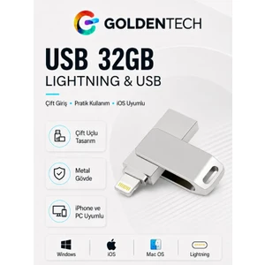 Golden Tech 3.0 Otg Flash Bellek Iphone - Pc Uyumlu Otg Flash USB Data Bellek