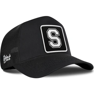 S Harf Logolu Siyah Trucker Şapka