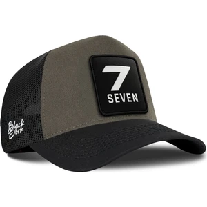 7 Numara Logolu Siyah-Haki Trucker