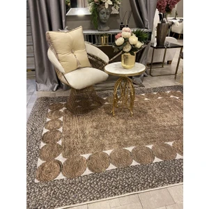 Belleza Modern Tema Kaymaz Taban Halı 100 x 200 cm Kadife İplik Özelliğiyle Yıkanabilir