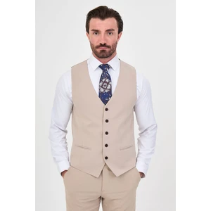 Düz Slim Fit Klasik Erkek Yelek
