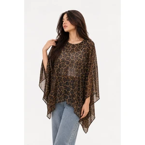 Leopar Şifon Pelerin