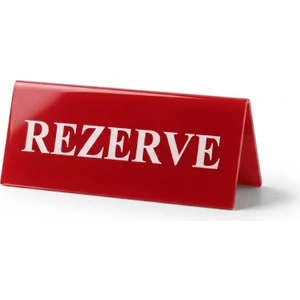 Trend Pleksi Masaüstü Rezerve Yazısı (10 Adet Kırmızı)