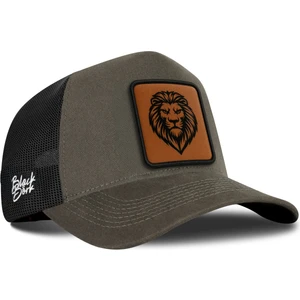 Aslan Logolu Haki-Siyah Trucker Şapka