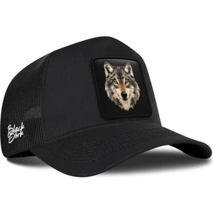 Kurt Logolu Siyah Trucker Şapka
