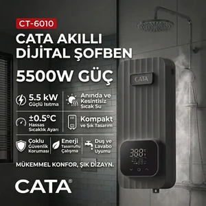 Akıllı Dijital Şofben 5500W CT-6010
