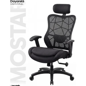 Karr Office Mostar Dayanıklı Çalışma Koltuğu - Siyah