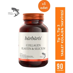 Collagen Elastın & Sılıcıum 30 Tablets-3 Paket