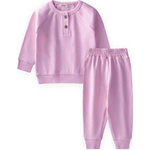 Reglan Kol Patlı Erkek Basıc Takım 1-8 Yaş Lila