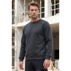 Sweatshirt Bisiklet Yaka Antrasit Melanj
