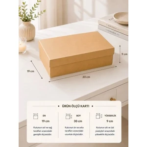 Kraft Kutu Karton Hediye Kutusu 19X30X9 Cm