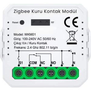 Zigbee Kuru Kontak Röle
