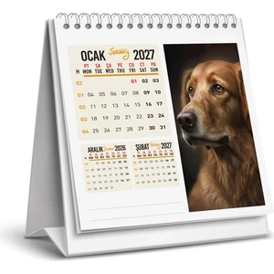 Naturel Basım 2027 Köpek Masa Takvimi