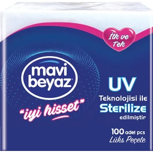 Mavi Beyaz Peçete 30x30 cm 100'lü
