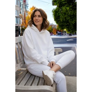 Sweatshirt Kapuşonlu Pamuklu Oversize