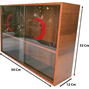 Ceviz Ecza Dolabı Modern Tasarım 50x32x12 Cm Sağlam Malzeme ile Kullanışlı Depolama