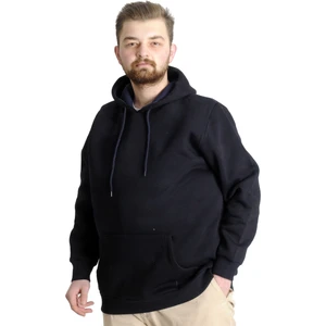 Mode XL Erkek Sweatshirt Kapşon Pocket Basic 20562 Lacivert