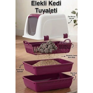 Elekli Kapalı Kedi Tuvaleti